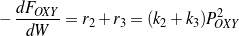    dFOXY-                     2
-   dW   =  r2 + r3 = (k2 + k3)POXY
