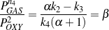 P n4     αk2 - k3
-G2AS-=  --------- = β
POXY    k4(α + 1)

